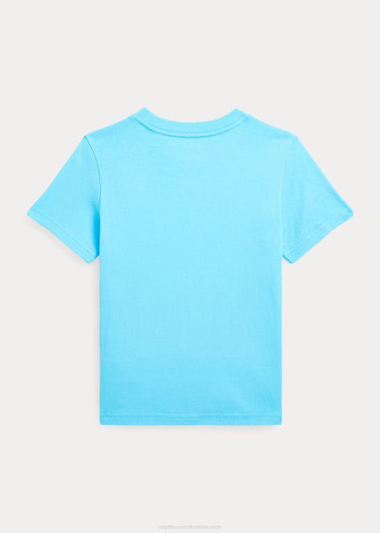 turkis nova børn Ralph Lauren T-shirt med rund hals i bomuldsjersey Z426B5898