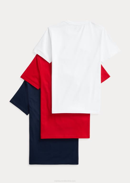 væsentlige 1 børn Ralph Lauren T-shirt med rund hals i bomuldsjersey 3-pak Z426B6071