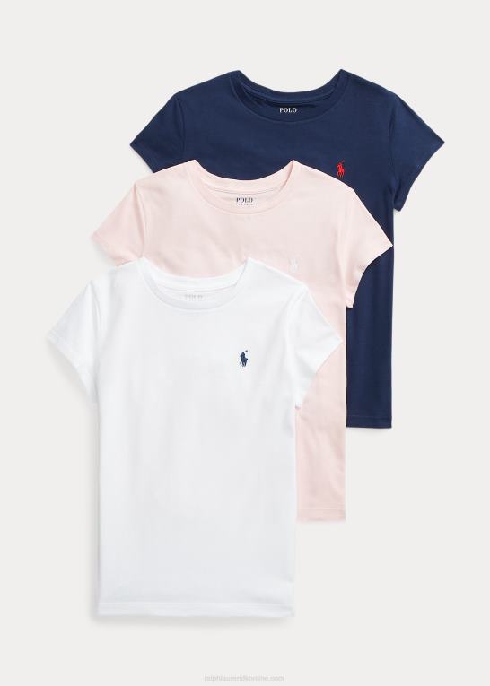 væsentlige 1 børn Ralph Lauren bomuldsjersey t-shirt 3-pak Z426B7567