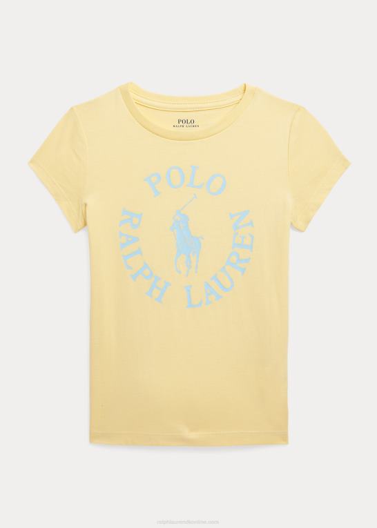 wicket gul børn Ralph Lauren T-shirt i bomuldsjersey med stor pony-logo Z426B6799