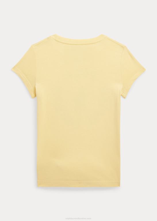 wicket gul børn Ralph Lauren T-shirt i bomuldsjersey med stor pony-logo Z426B6799