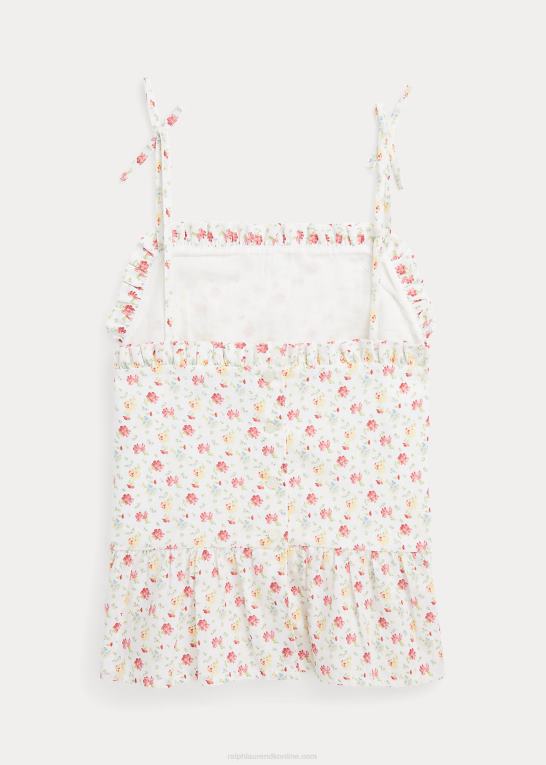 lucinda ditsy børn Ralph Lauren blomstret hør-bomuld peplum top Z426B7085