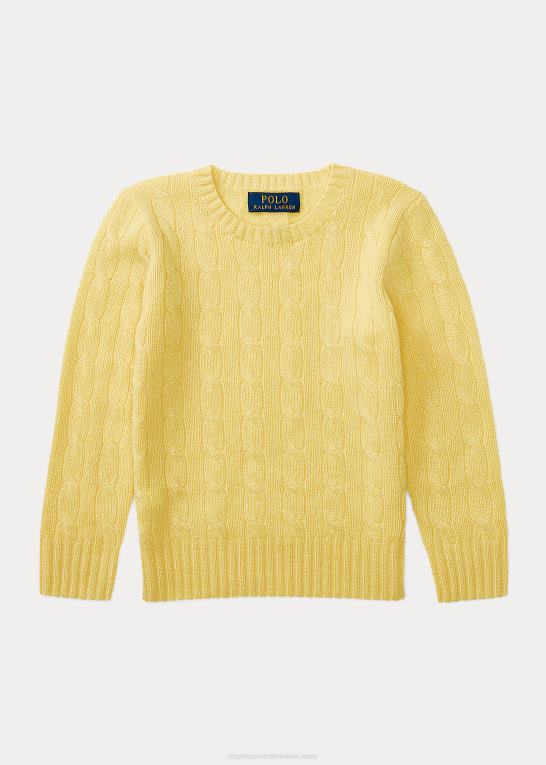 beekman gul børn Ralph Lauren den ikoniske kabelstrikkede kashmirtrøje Z426B5721