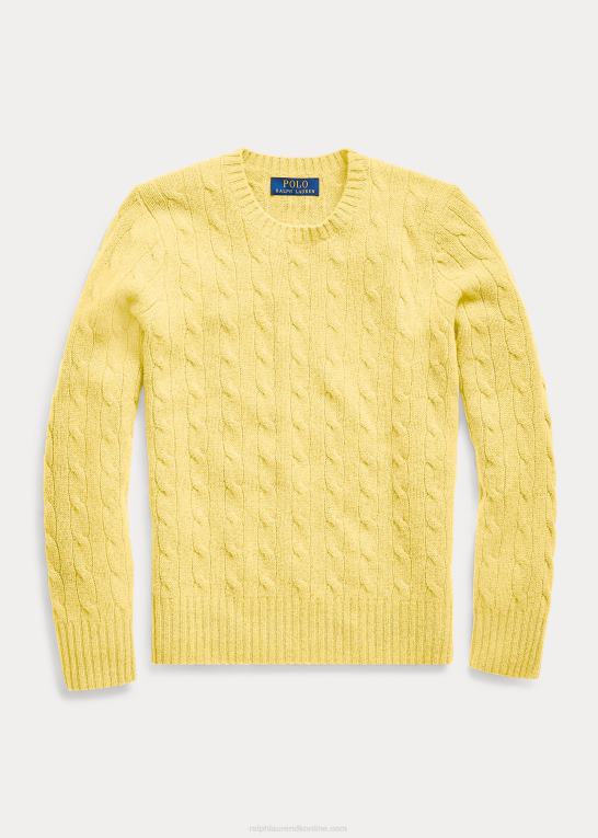 beekman gul børn Ralph Lauren den ikoniske kabelstrikkede kashmirtrøje Z426B6211
