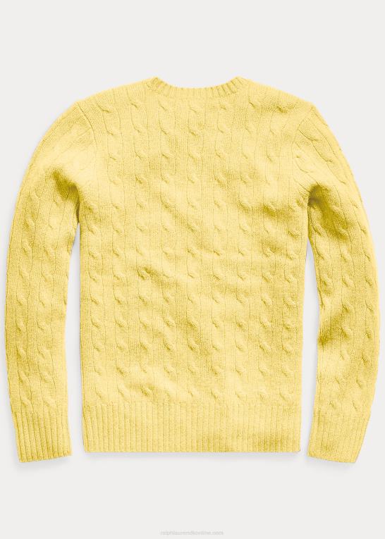 beekman gul børn Ralph Lauren den ikoniske kabelstrikkede kashmirtrøje Z426B6211