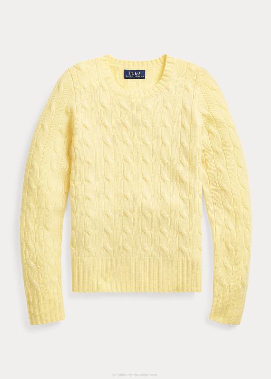 beekman gul børn Ralph Lauren kabelstrikket kashmirtrøje Z426B7195