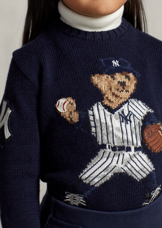 bjørneflåde børnpolo ralph lauren yankees bjørnetrøje Z426B5888