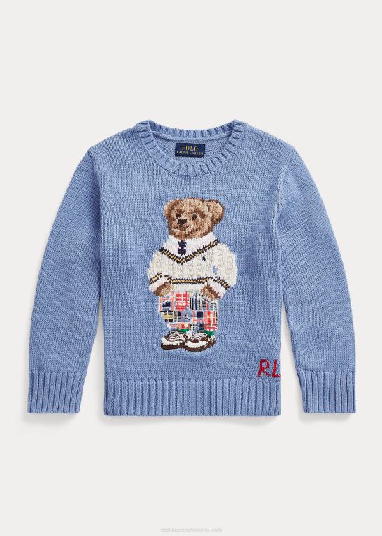 blød royal preppy bjørn børn Ralph Lauren polobjørn bomuldstrøje Z426B5779