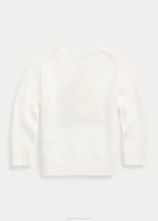 dækvask hvid børn Ralph Lauren sejlbåds bomuldstrøje Z426B5666