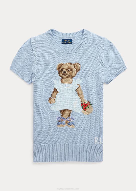 ejendom blå børn Ralph Lauren polo bear bomuld kortærmet sweater Z426B7055