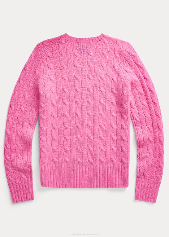 hammond pink børn Ralph Lauren kabelstrikket kashmirtrøje Z426B7200