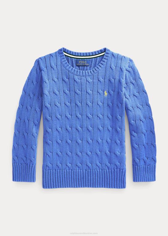havneø blå børn Ralph Lauren kabelstrikket bomuldstrøje Z426B6420