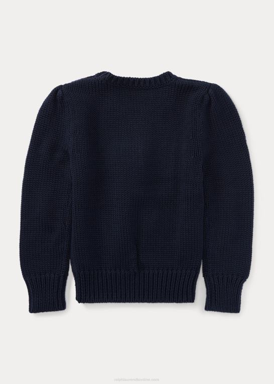 jægerflåde børn Ralph Lauren flag bomuldstrøje med rund hals Z426B6793