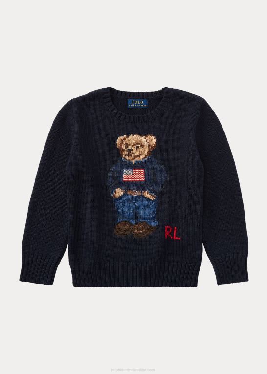 jægerflåde børn Ralph Lauren polobjørn bomuldstrøje Z426B5945