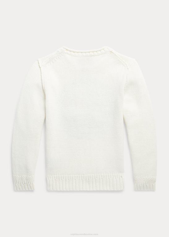 klubhuscreme børn Ralph Lauren marlin bomuldstrøje Z426B9767