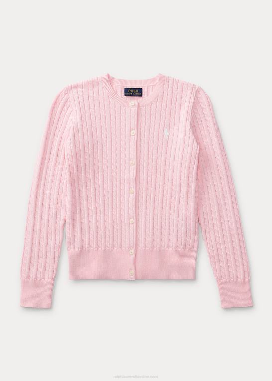 lyserød børn Ralph Lauren mini-kabel bomulds cardigan Z426B7240