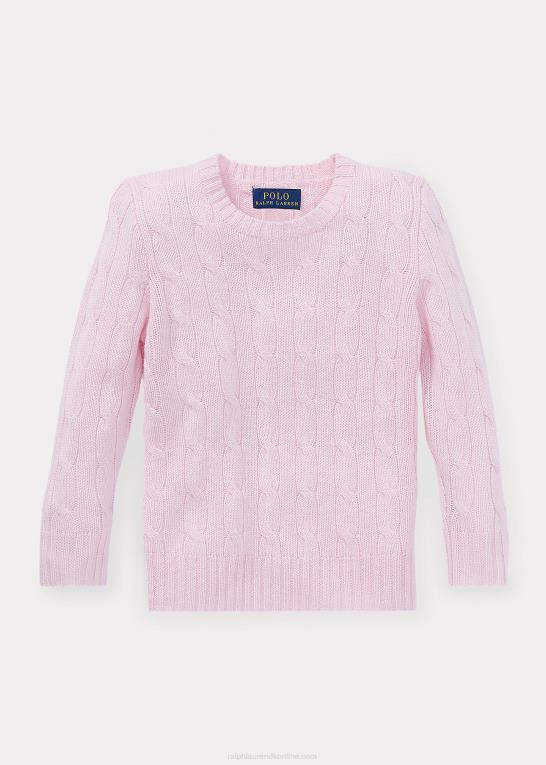 morgen pink børn Ralph Lauren den ikoniske kabelstrikkede kashmirtrøje Z426B5724