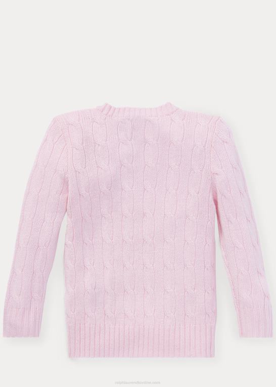 morgen pink børn Ralph Lauren den ikoniske kabelstrikkede kashmirtrøje Z426B5724