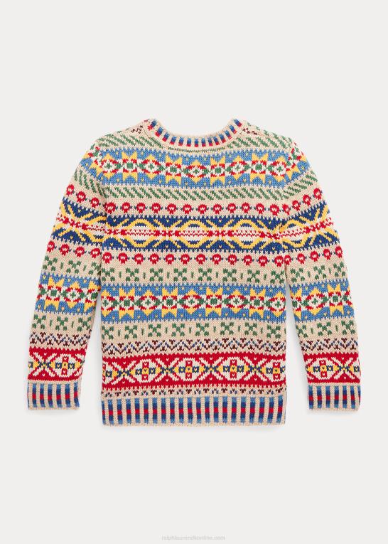 multi fairisle børn Ralph Lauren fair isle sweater i bomuldsblanding Z426B5836