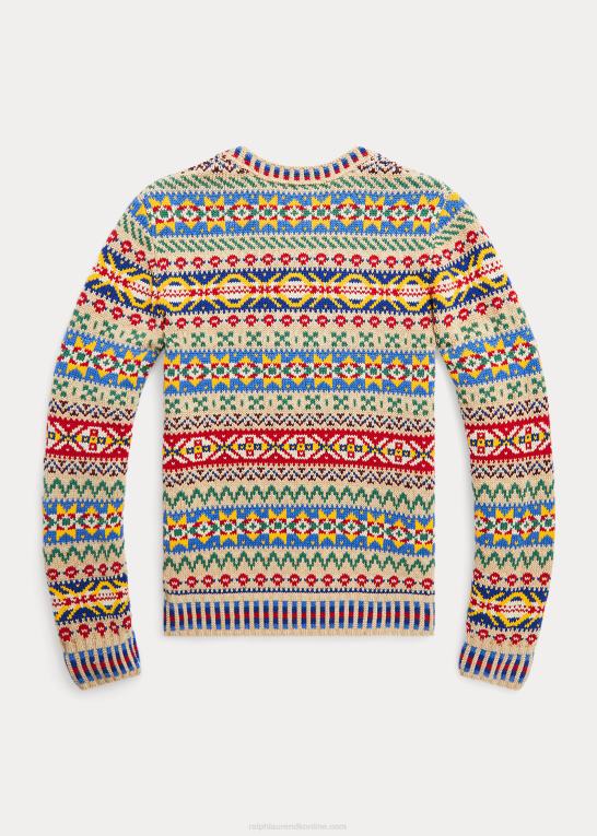 multi fairisle børn Ralph Lauren fair isle sweater i bomuldsblanding Z426B6010