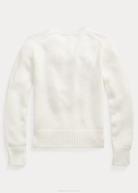 nevis børn Ralph Lauren flag bomuldstrøje med rund hals Z426B7232