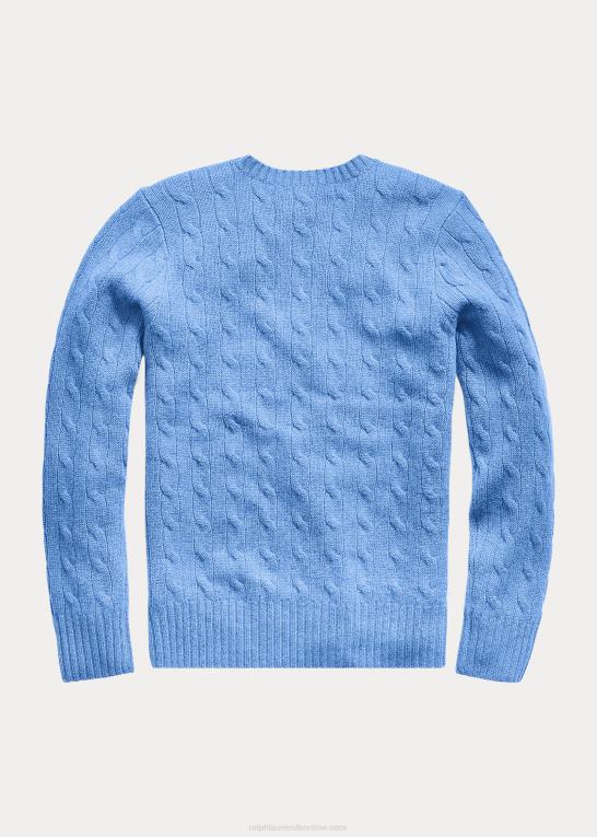 ny litchfield blå børn Ralph Lauren den ikoniske kabelstrikkede kashmirtrøje Z426B6212