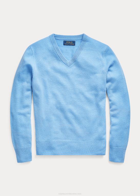 ny litchfield blå børn Ralph Lauren kashmir sweater med v-hals Z426B6267