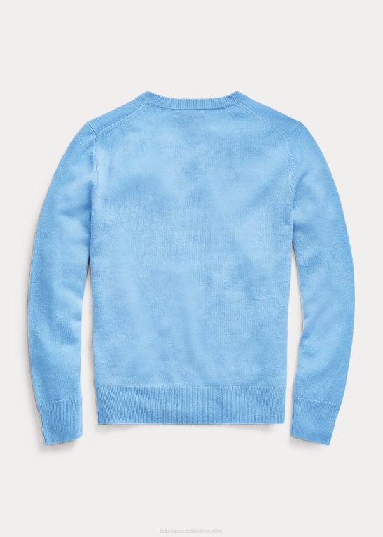 ny litchfield blå børn Ralph Lauren kashmir sweater med v-hals Z426B6267