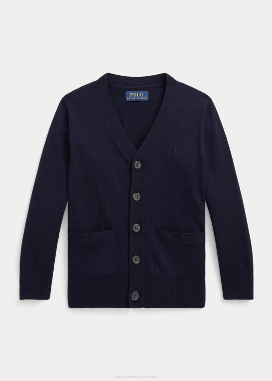 rl flåde børn Ralph Lauren cardigan i bomuld med v-hals Z426B5864