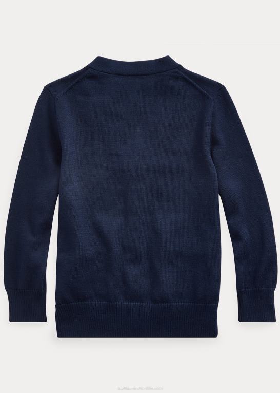 rl flåde børn Ralph Lauren cardigan i bomuld med v-hals Z426B5915