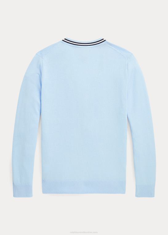 rl marine multi børn Ralph Lauren cardigan i bomuld med v-hals Z426B9865