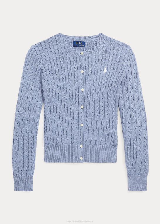 søhestelyng børn Ralph Lauren mini-kabel bomulds cardigan Z426B7246