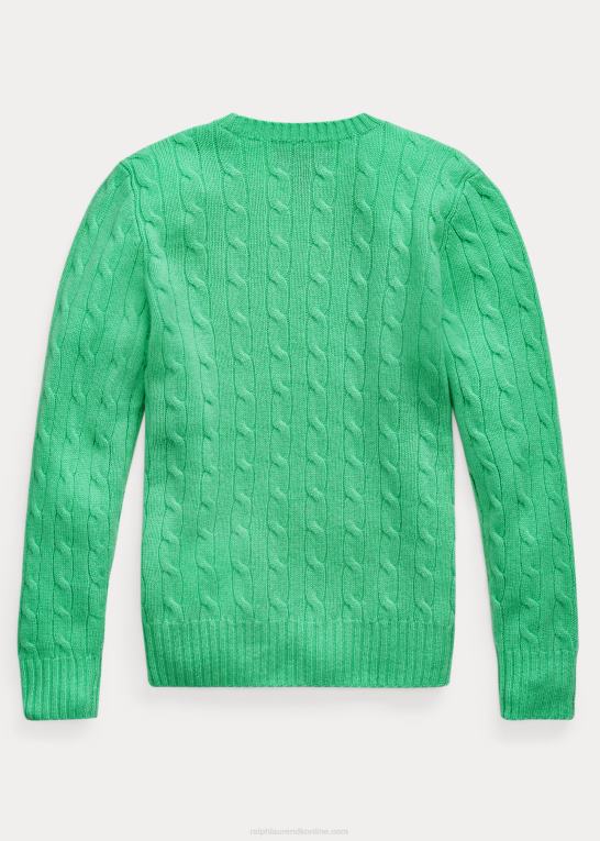 styrepind grøn børn Ralph Lauren den ikoniske kabelstrikkede kashmirtrøje Z426B6219