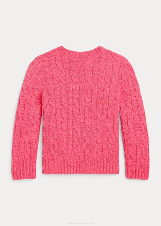 terra rose børn Ralph Lauren den ikoniske kabelstrikkede kashmirtrøje Z426B5722