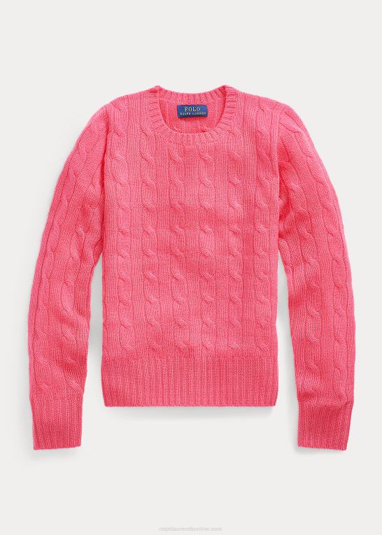 terra rose børn Ralph Lauren kabelstrikket kashmirtrøje Z426B7204