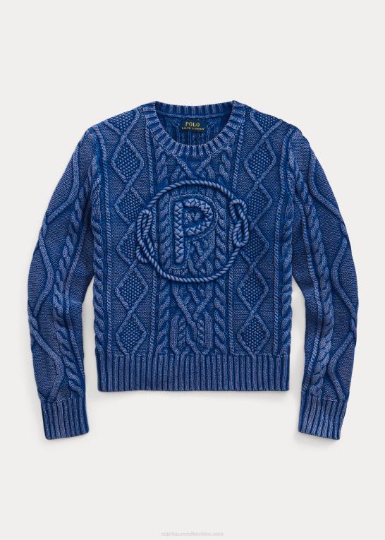 vasket kongelig flåde børn Ralph Lauren nautisk-applikeret bomuldstrøje Z426B7520