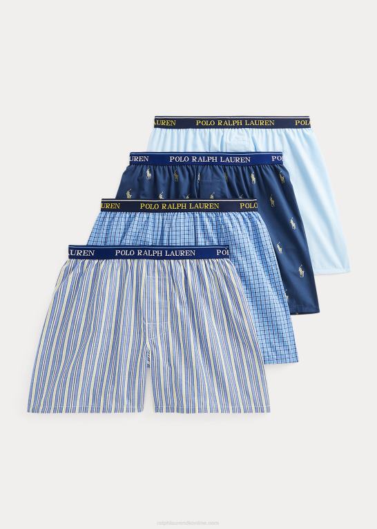 rustik marine campus gul børn Ralph Lauren vævet bomuldsboxer 4-pak Z426B6411