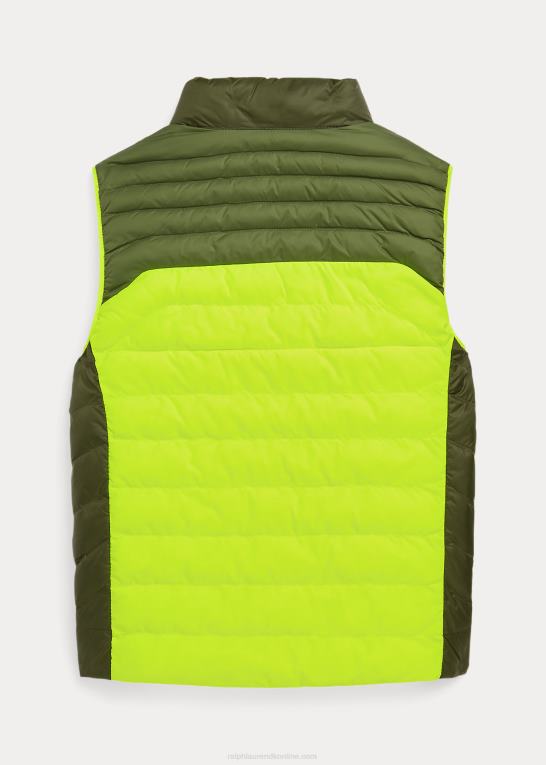 mørk salvie/sikkerhedsgul børn Ralph Lauren p-lags 2 neon vendbar vest Z426B6682