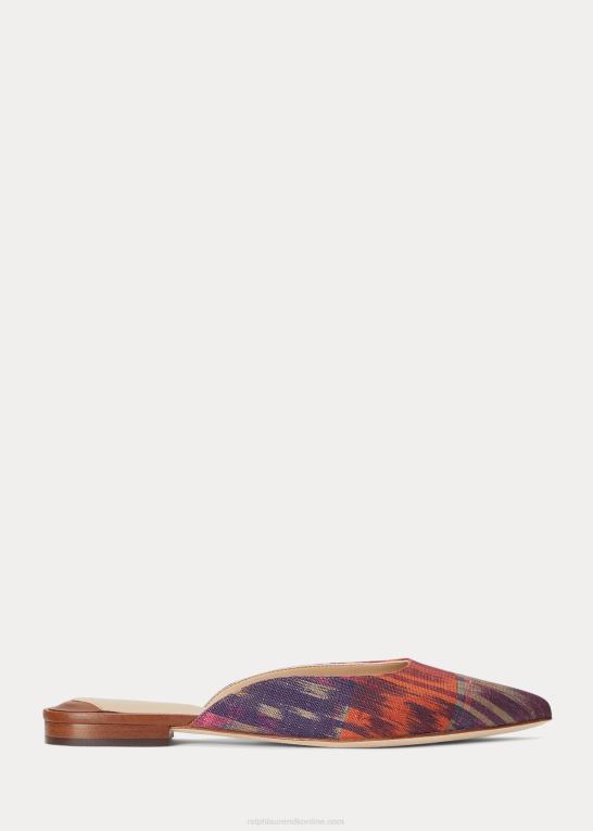rød multi Kvinder Ralph Lauren londyn geo-print canvas mule Z426B5069