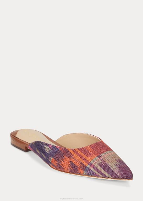 rød multi Kvinder Ralph Lauren londyn geo-print canvas mule Z426B5069