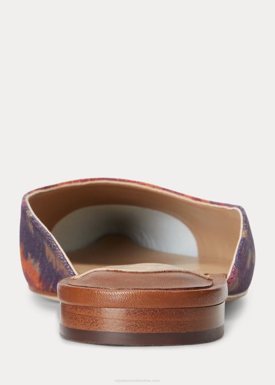 rød multi Kvinder Ralph Lauren londyn geo-print canvas mule Z426B5069