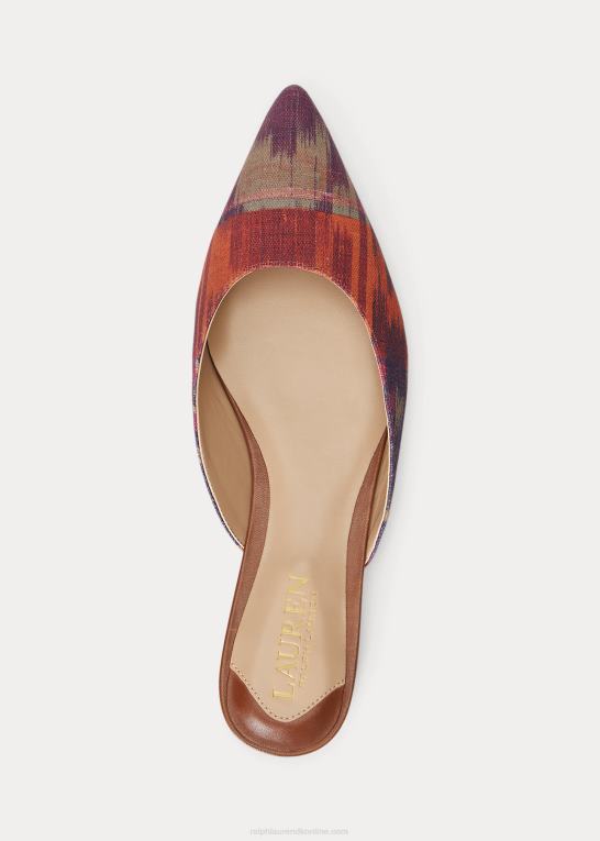rød multi Kvinder Ralph Lauren londyn geo-print canvas mule Z426B5069