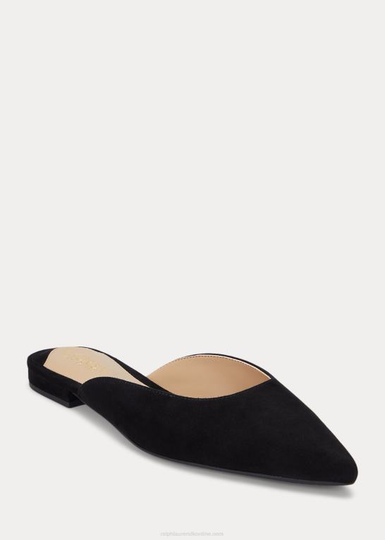 sort Kvinder Ralph Lauren londyn ruskindsmule Z426B5067