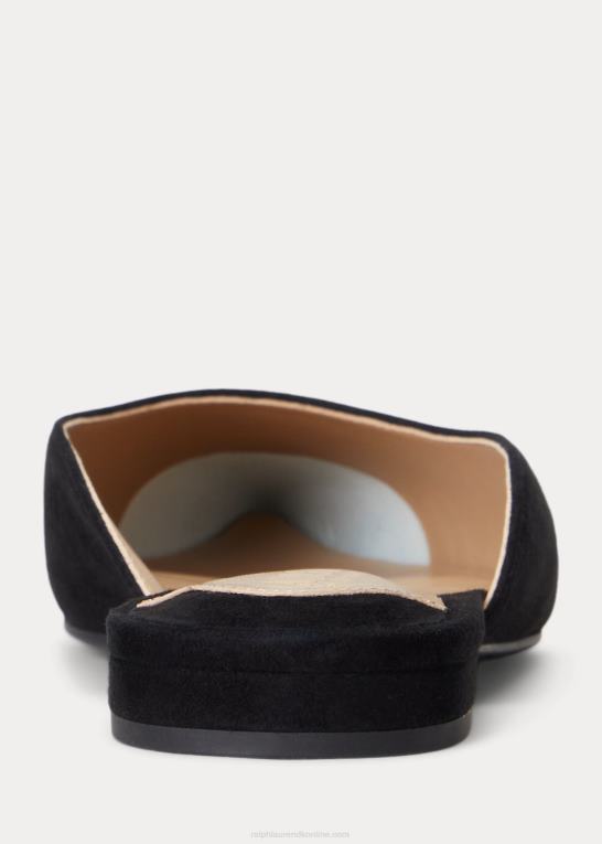 sort Kvinder Ralph Lauren londyn ruskindsmule Z426B5067