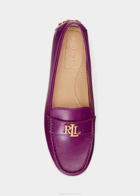 blomme caspia Kvinder Ralph Lauren barnsbury nappa læder driver Z426B5076