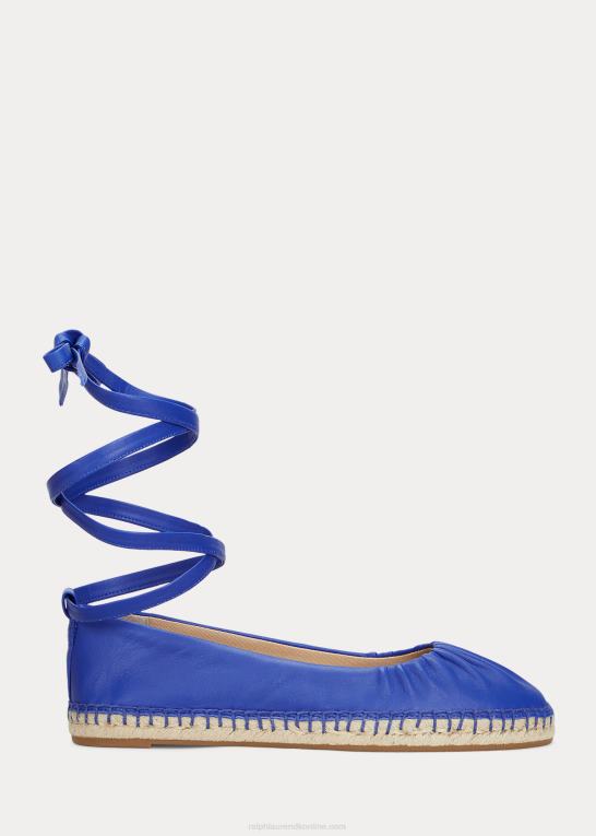 blå saturn Kvinder Ralph Lauren cecilia nappa espadrille med snørebånd Z426B5058