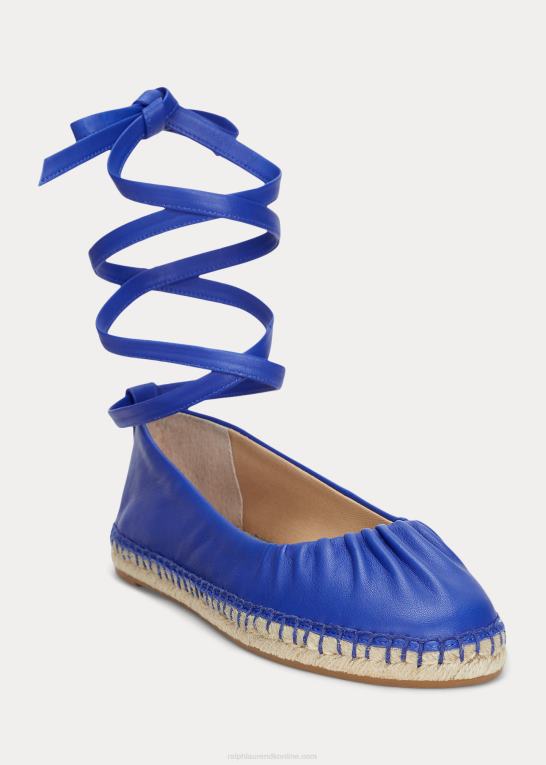 blå saturn Kvinder Ralph Lauren cecilia nappa espadrille med snørebånd Z426B5058