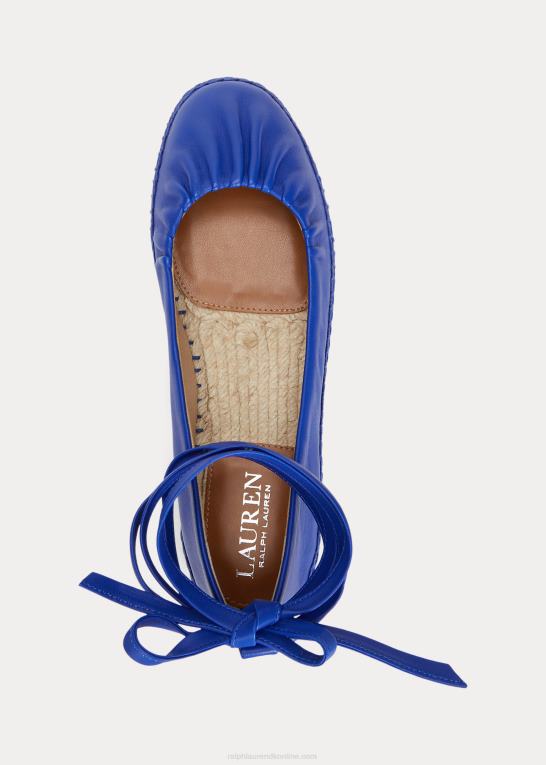 blå saturn Kvinder Ralph Lauren cecilia nappa espadrille med snørebånd Z426B5058