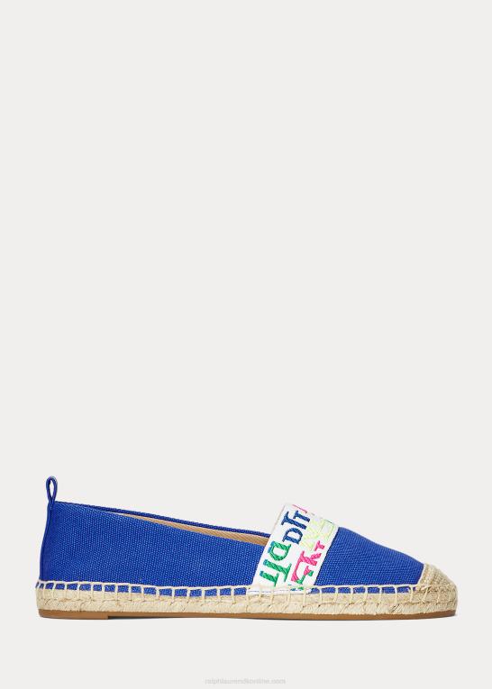 blå saturn/multi Kvinder Ralph Lauren caylee iv lærred espadrille Z426B5065