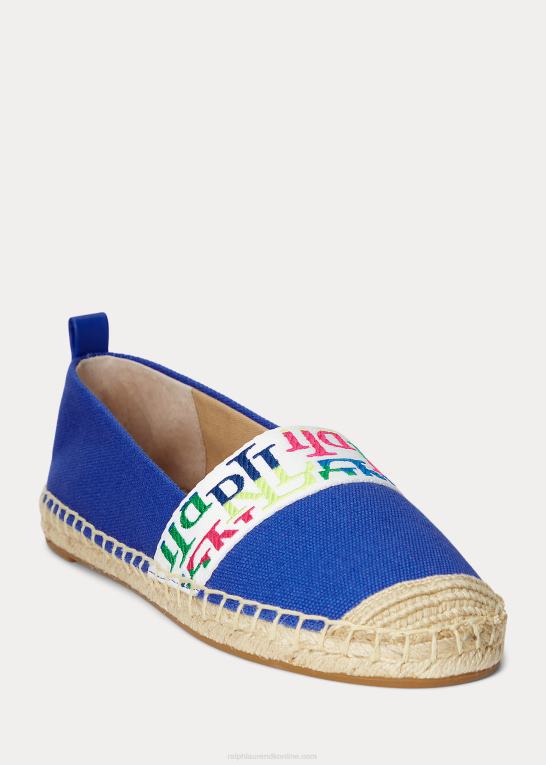 blå saturn/multi Kvinder Ralph Lauren caylee iv lærred espadrille Z426B5065